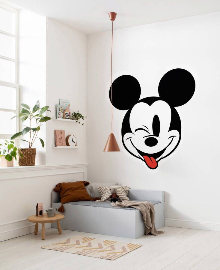 Komar Fotobehang Mickey Head Optimism 125 x 125 cm (breedte x hoogte) rond en zelfklevend