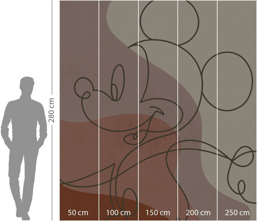 Komar Vliesbehang Mickey Line Drawing 250x280 cm (breedte x hoogte)
