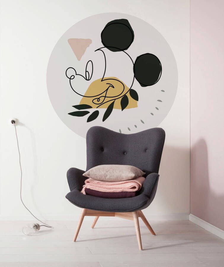 Komar Fotobehang Mickey Modern Art 125 x 125 cm (breedte x hoogte) rond en zelfklevend