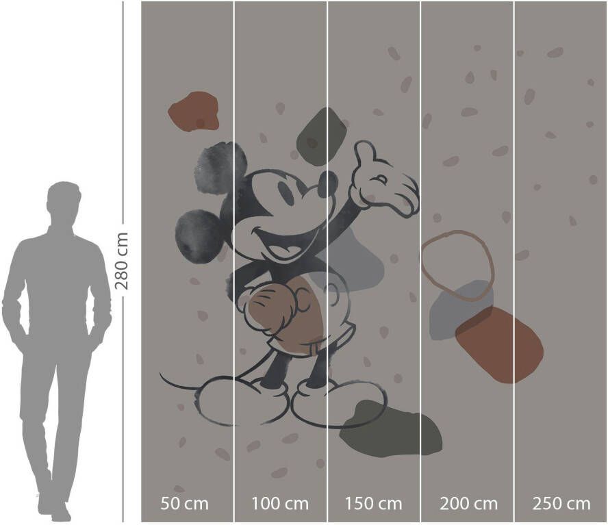 Komar Vliesbehang Mickey Organic Shapes 250x280 cm (breedte x hoogte)