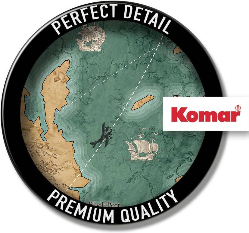 Komar Fotobehang Old Travel Map 38 mm dikte diepte 60 cm (1 stuk)