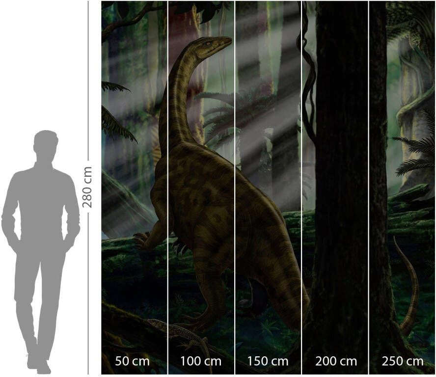 Komar Fotobehang Riojasaurus Forest Bxh: 250x280 cm