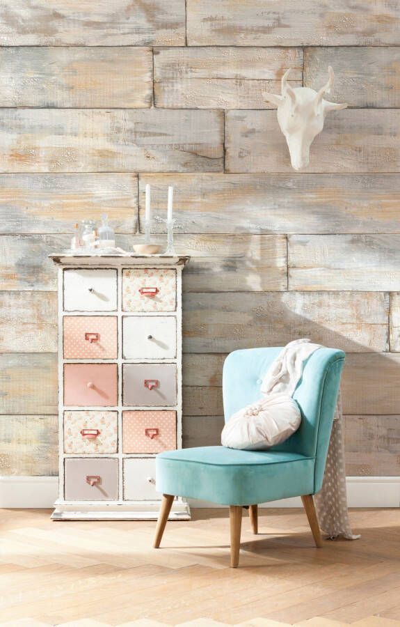 Komar Fotobehang Shabby chic (4 stuks)