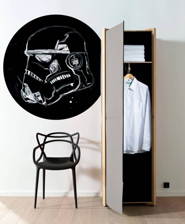 Komar Fotobehang Star Wars Ink Stormtrooper 125 x 125 cm (breedte x hoogte) rond en zelfklevend