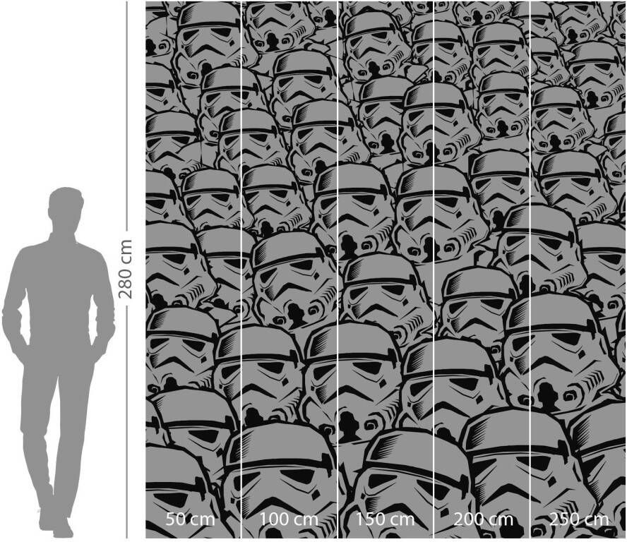 Komar Vliesbehang Star Wars Stormtrooper Swarm 250x280 cm (breedte x hoogte)