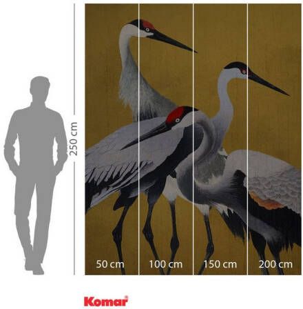 Komar Fotobehang vlies fotobehang Gele Kraanvogels x 250 cm (set)