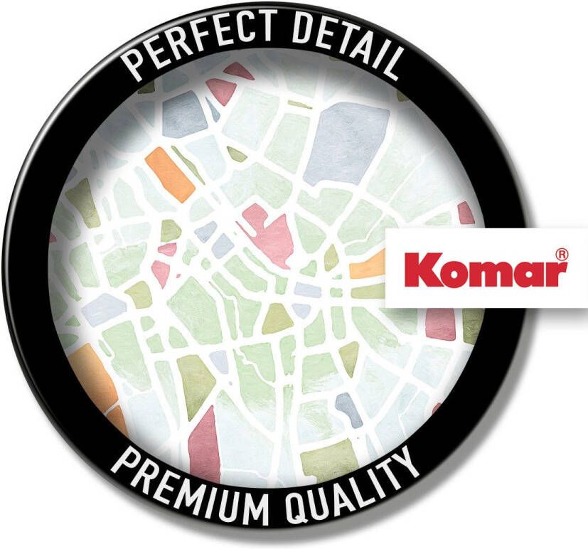 Komar Fotobehang vlies fotobehang Stad kaart x 250 cm (set)