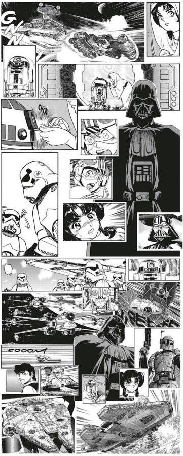Komar Fotobehang Digitale print vlies Star Wars Manga Madness Afmeting 100 x 250 cm (1 stuk)