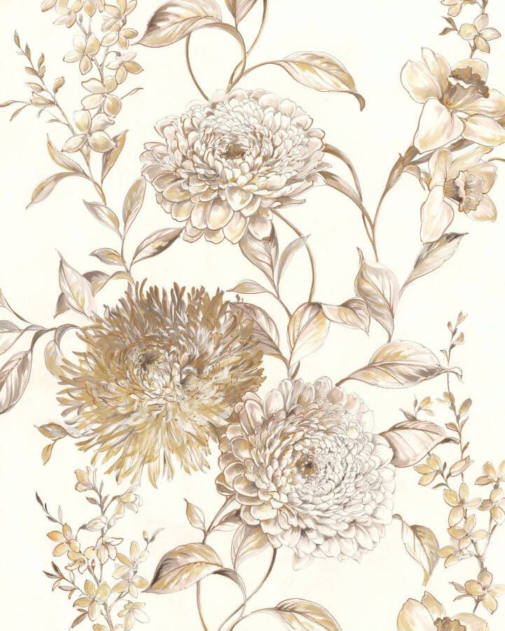 Komar Fotobehang Vlies Fototapete Vintage Chrysanthemum Größe 200 x 250 cm (1 stuk)