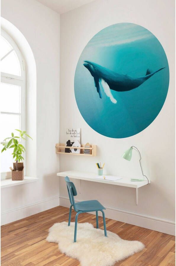 Komar Fotobehang Zelfklevend vlies Whale Watching Afmeting 125 x 125 cm (1 stuk)