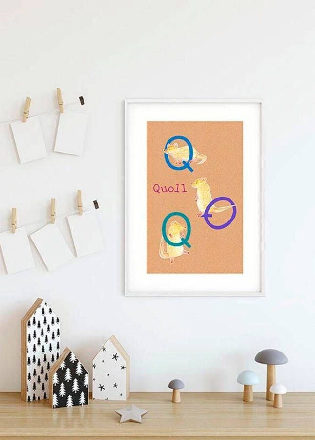 Komar Poster ABC animal Q Kinderkamer slaapkamer woonkamer