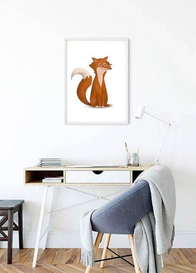 Komar Wanddecoratie Cute animal Fox Wanddecoratie zonder lijst