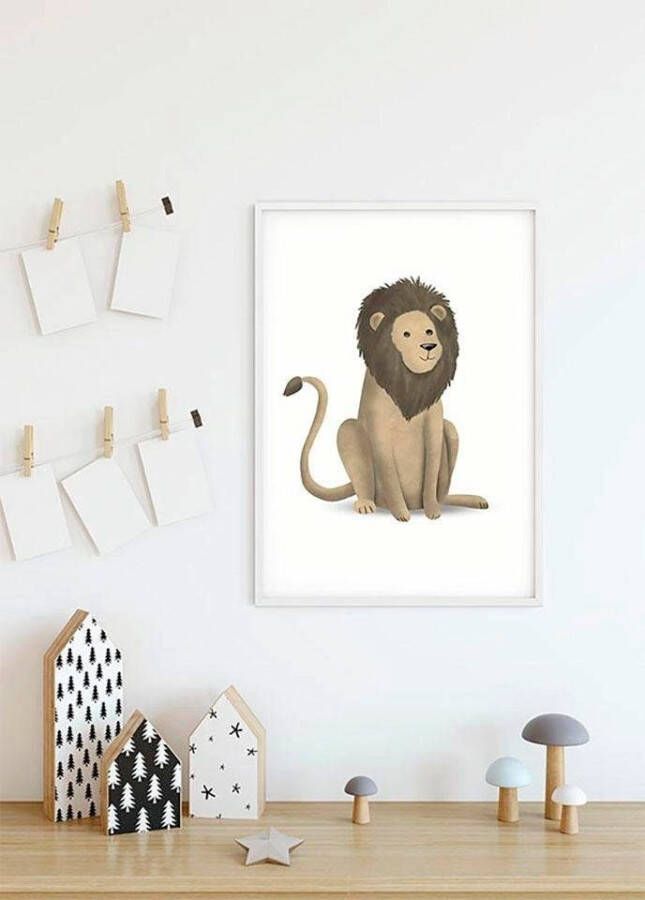 Komar Poster Cute animal Lion Kinderkamer slaapkamer woonkamer