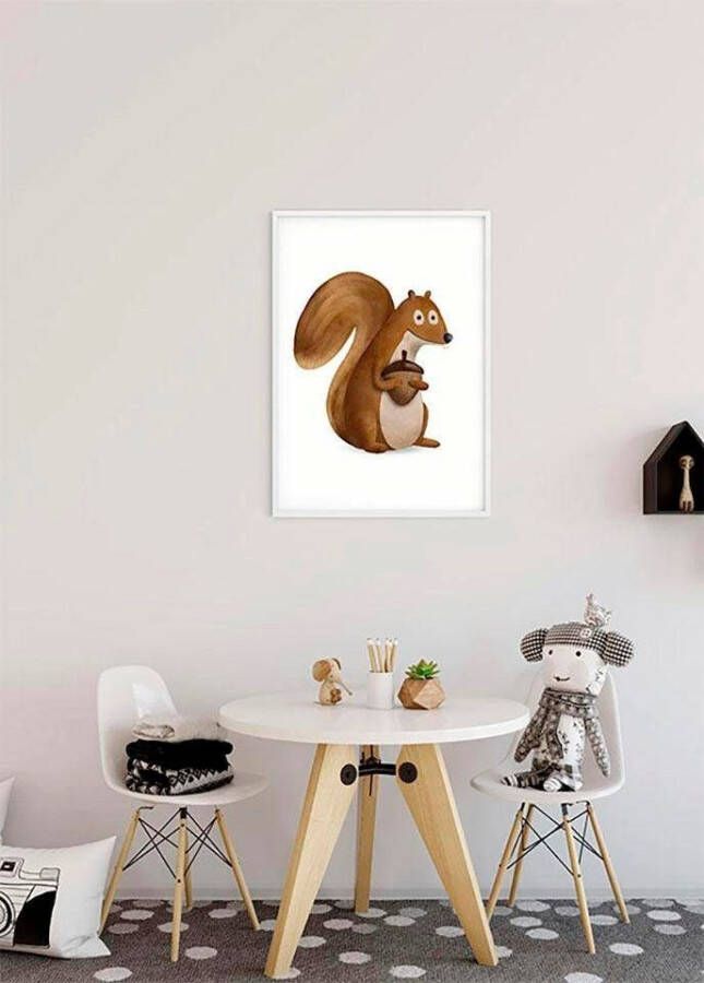 Komar Wanddecoratie Cute animal Squirrel Wanddecoratie zonder lijst (1 stuk)