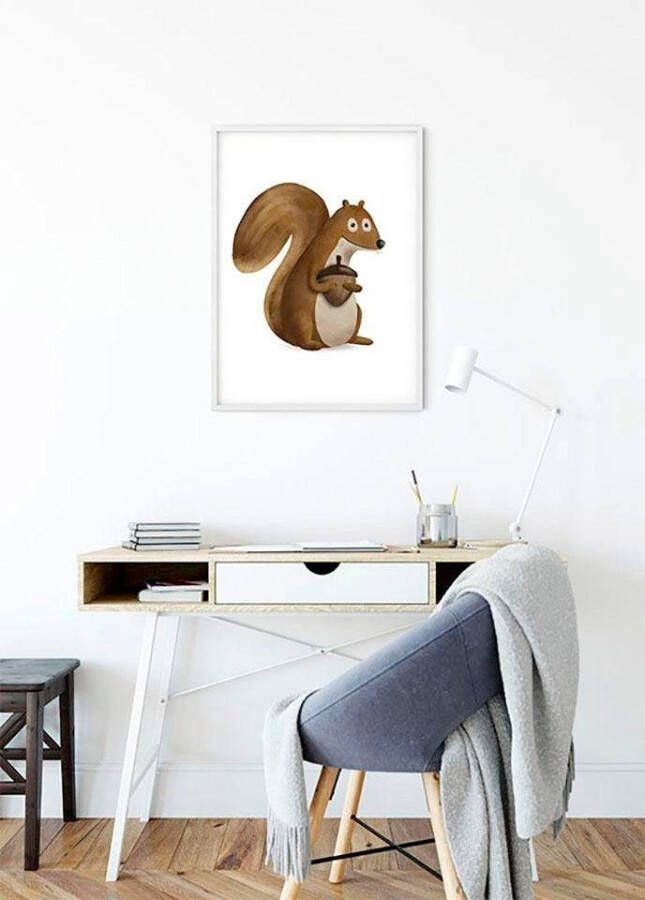 Komar Wanddecoratie Cute animal Squirrel Wanddecoratie zonder lijst (1 stuk)