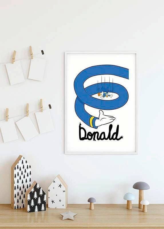 Komar Poster Donald Duck spiraal Kinderkamer slaapkamer woonkamer