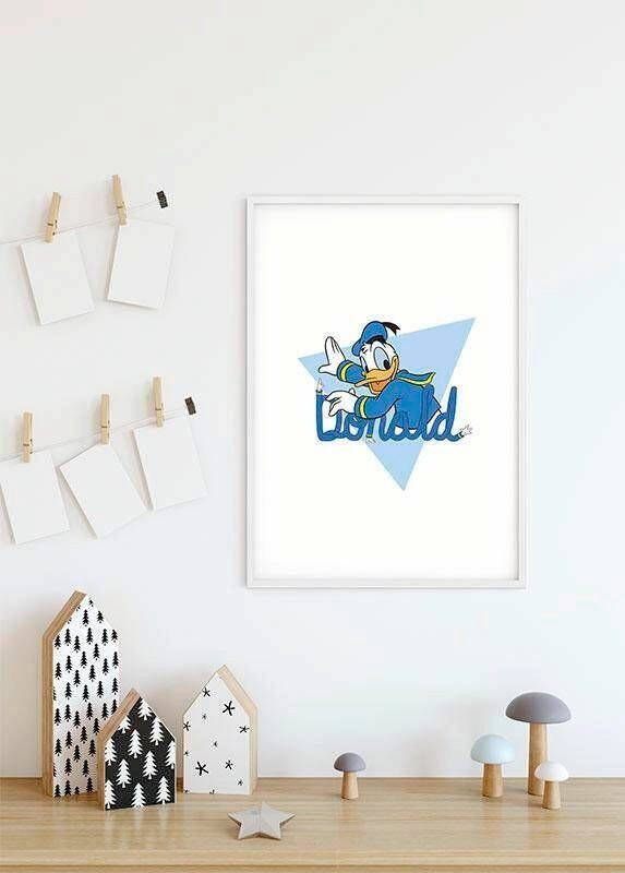 Komar Poster Donald Duck Triangle Kinderkamer slaapkamer woonkamer