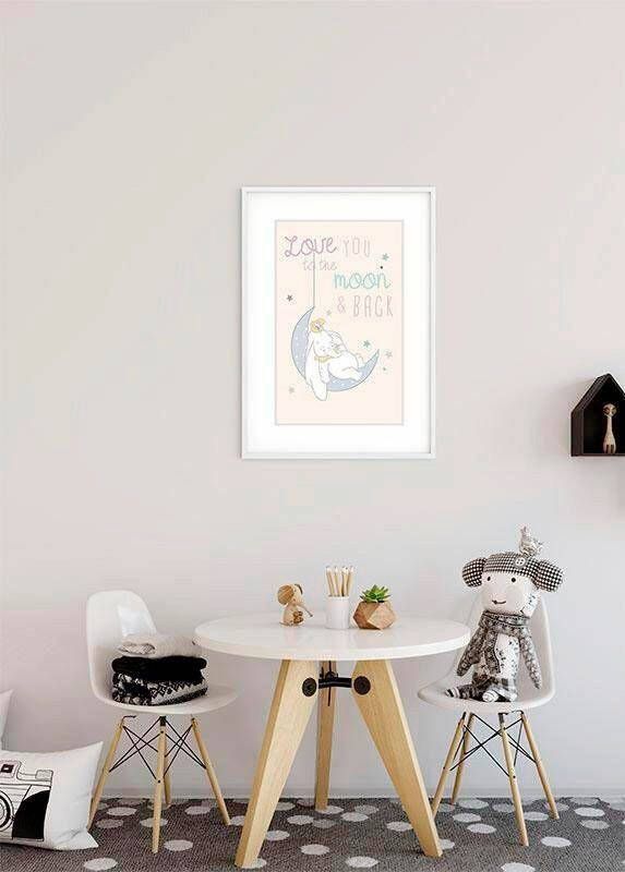 Komar Poster Dumbo Moon Kinderkamer slaapkamer woonkamer