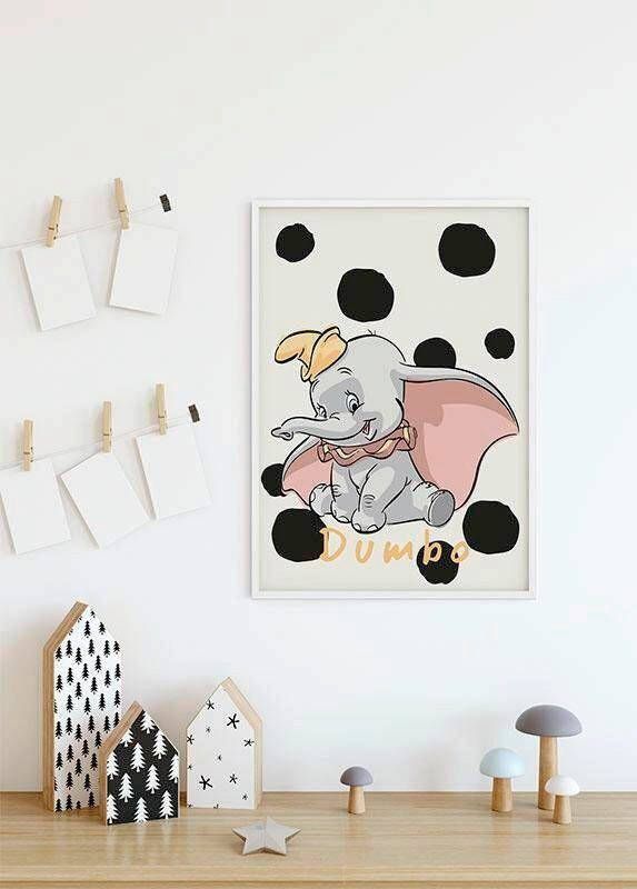Komar Poster Dumbo stippen Kinderkamer slaapkamer woonkamer