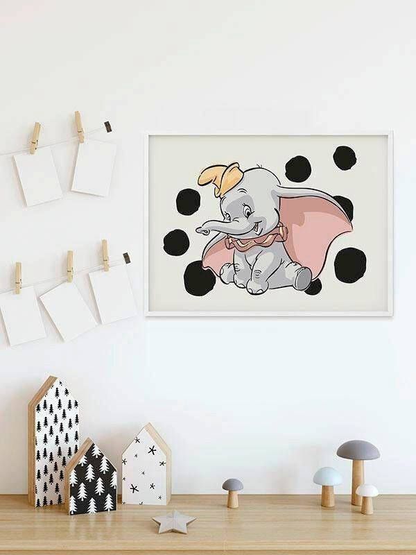 Komar Poster Dumbo stippen Landscape Kinderkamer slaapkamer woonkamer