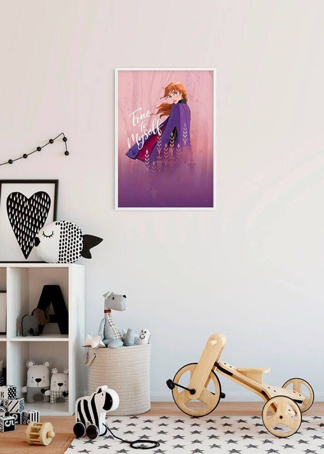 Komar Wanddecoratie Frozen Anna True to Myself Wanddecoratie voor de kinderkamer zonder lijst