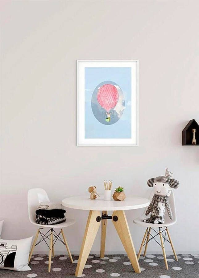 Komar Poster Happy Balloon blue Kinderkamer slaapkamer woonkamer