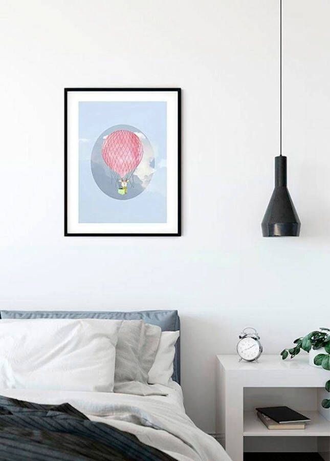 Komar Poster Happy Balloon blue Kinderkamer slaapkamer woonkamer