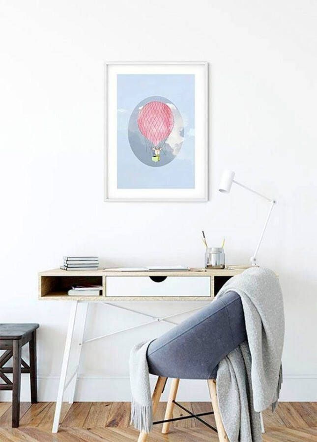 Komar Poster Happy Balloon blue Kinderkamer slaapkamer woonkamer