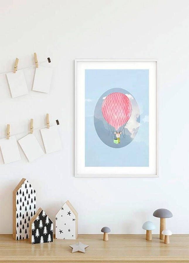 Komar Poster Happy Balloon blue Kinderkamer slaapkamer woonkamer