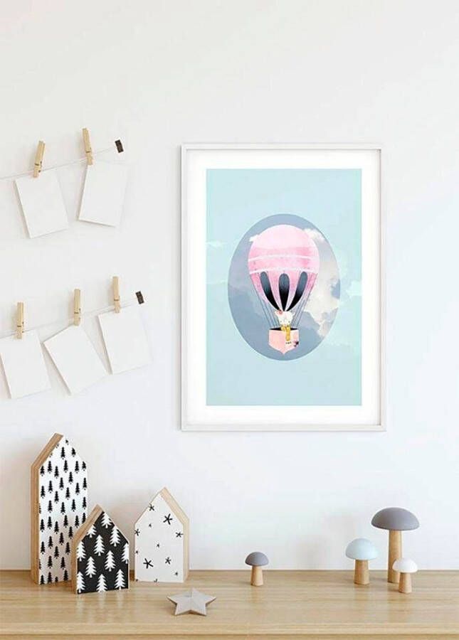 Komar Poster Happy Balloon green Kinderkamer slaapkamer woonkamer