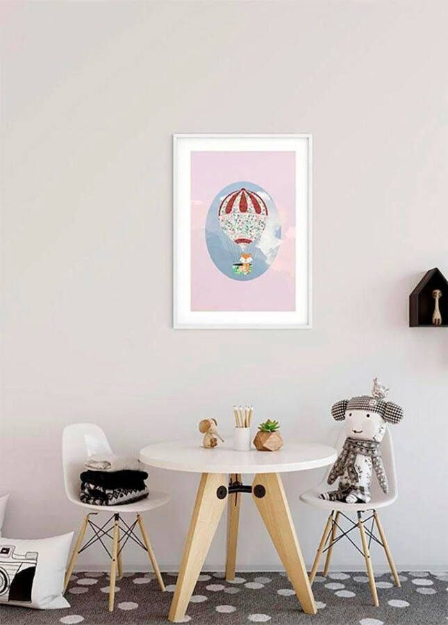 Komar Poster Happy Balloon roos Kinderkamer slaapkamer woonkamer