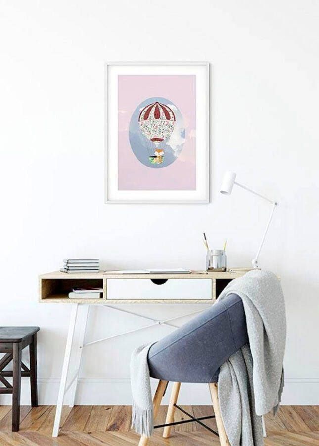 Komar Poster Happy Balloon roos Kinderkamer slaapkamer woonkamer