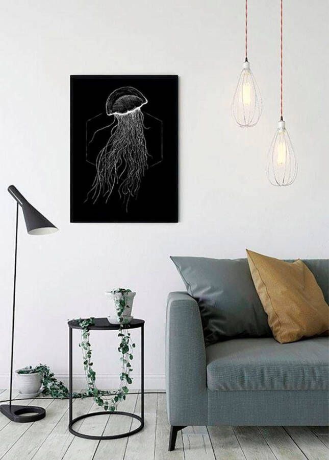 Komar Poster Jellyfish black Kinderkamer slaapkamer woonkamer