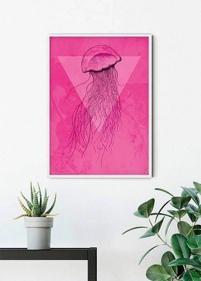 Komar Poster Jellyfish pink Kinderkamer slaapkamer woonkamer