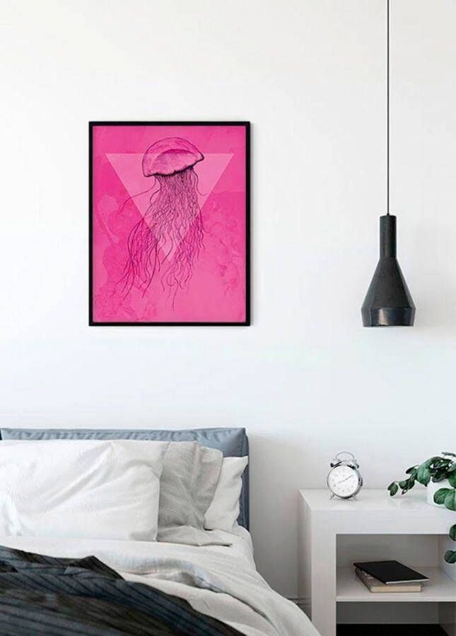 Komar Poster Jellyfish pink Kinderkamer slaapkamer woonkamer