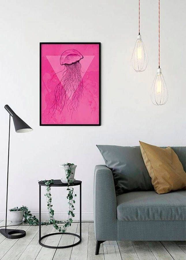 Komar Poster Jellyfish pink Kinderkamer slaapkamer woonkamer