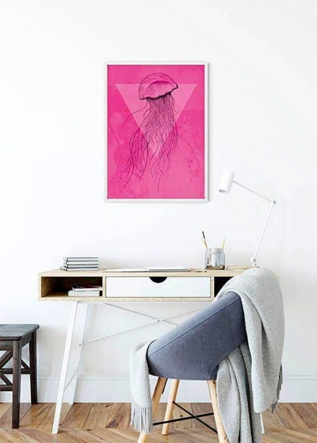 Komar Poster Jellyfish pink Kinderkamer slaapkamer woonkamer