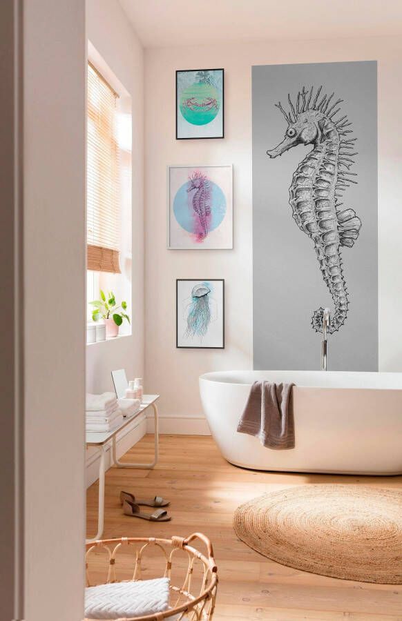 Komar Poster Jellyfish Watercolor Kinderkamer slaapkamer woonkamer