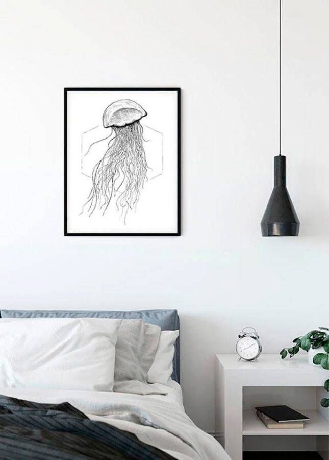 Komar Poster Jellyfish white Kinderkamer slaapkamer woonkamer