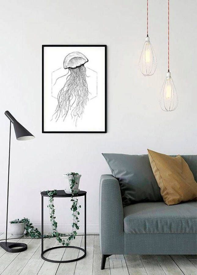 Komar Poster Jellyfish white Kinderkamer slaapkamer woonkamer