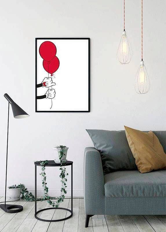 Komar Poster Mickey Mouse Balloon Kinderkamer slaapkamer woonkamer