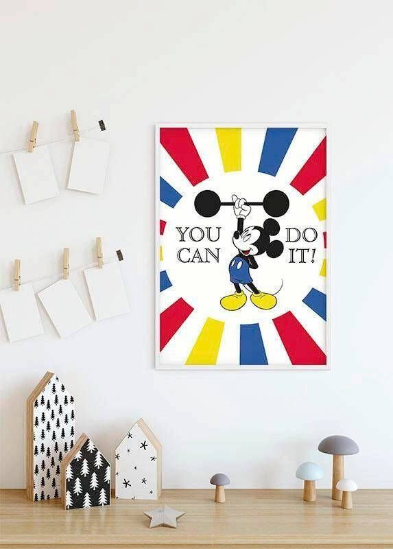 Komar Poster Mickey Mouse Do it Kinderkamer slaapkamer woonkamer
