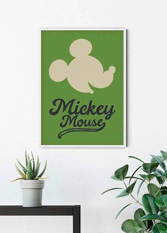 Komar Poster Mickey Mouse Green head Kinderkamer slaapkamer woonkamer