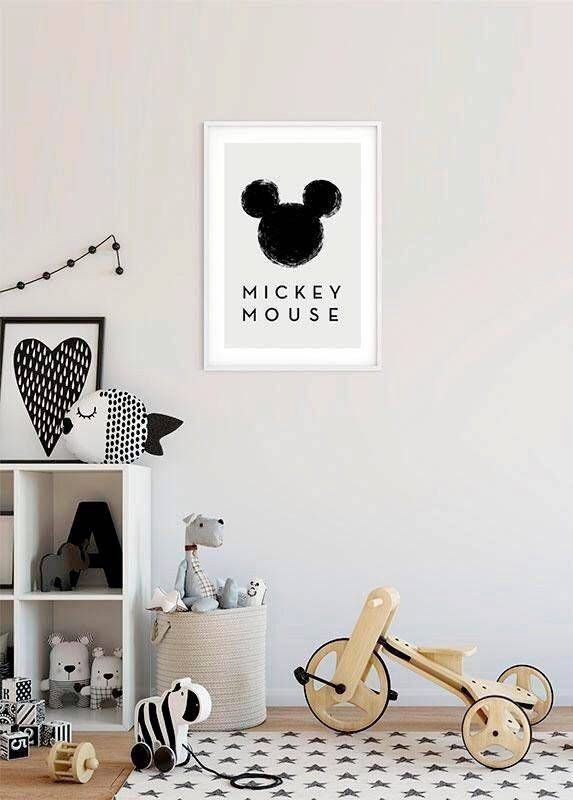 Komar Poster Mickey Mouse Silhouet Kinderkamer slaapkamer woonkamer