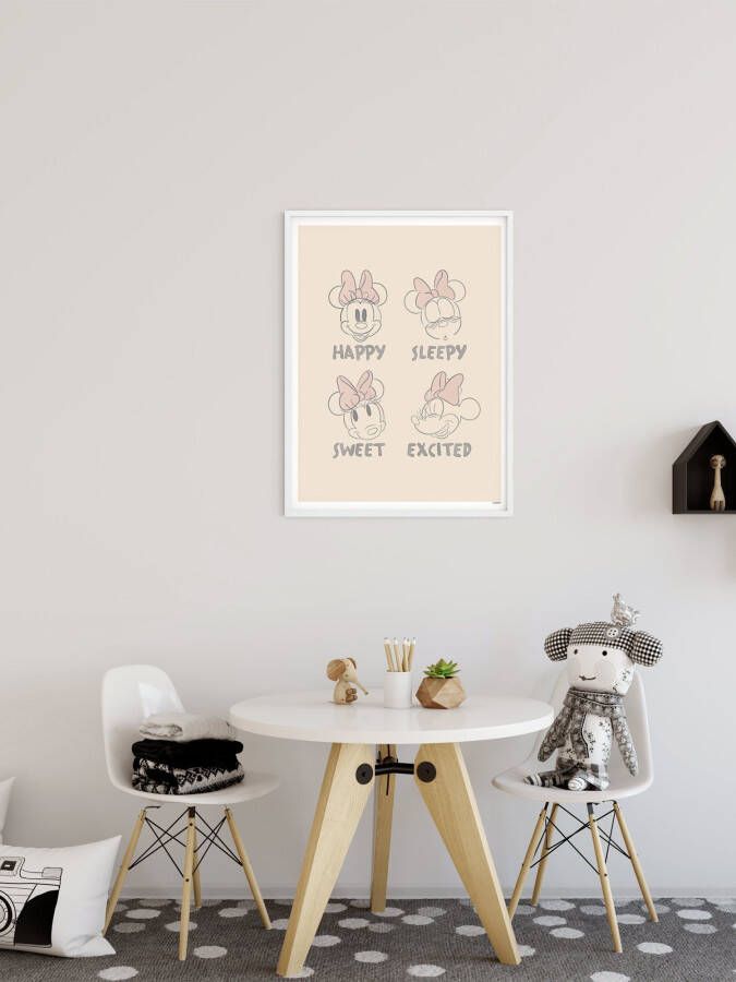 Komar Poster Minnie Pink Emotions Kinderkamer slaapkamer woonkamer (1 stuk)