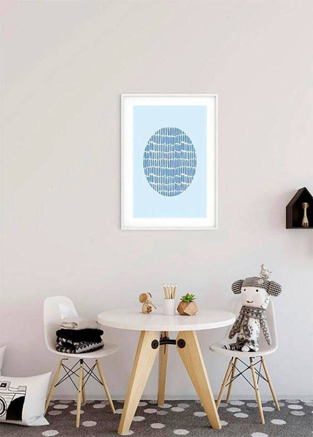 Komar Poster Shelly Patterns blue Kinderkamer slaapkamer woonkamer