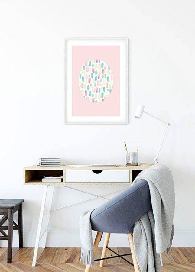 Komar Poster Shelly Patterns roos Kinderkamer slaapkamer woonkamer