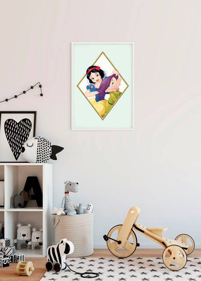Komar Wanddecoratie Snow white & Dopey Wanddecoratie voor de kinderkamer zonder lijst (1 stuk)