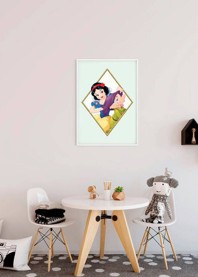 Komar Wanddecoratie Snow white & Dopey Wanddecoratie voor de kinderkamer zonder lijst (1 stuk)