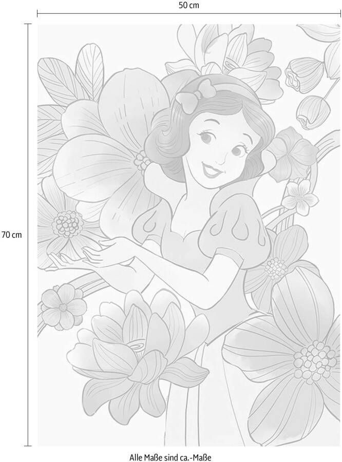 Komar Poster Snow white Flowers Kinderkamer slaapkamer woonkamer